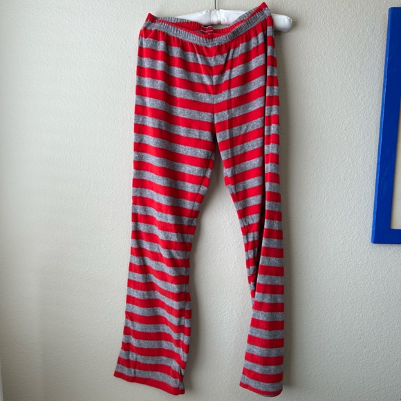 Holiday PJs Set Oh What Fun Gray Red Stripe Snowflake Fleece Long Sleeve Small - Picture 16 of 16